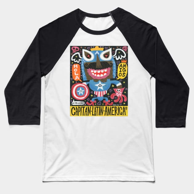 CAPITAN LATIN AMERICA Baseball T-Shirt by MEXOPOLIS